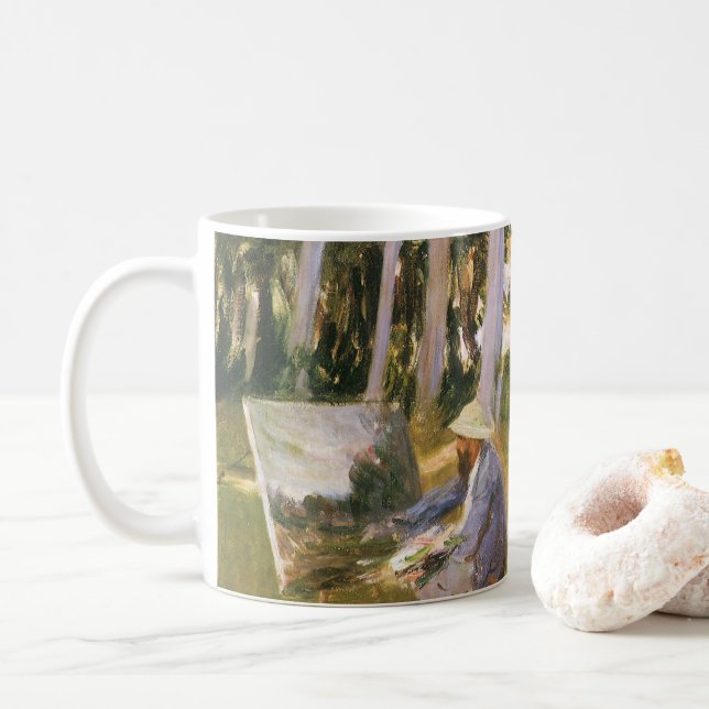 Claude Monet Painting, Edge of a Wood von Sargent Kaffeetasse (Mit Donut)