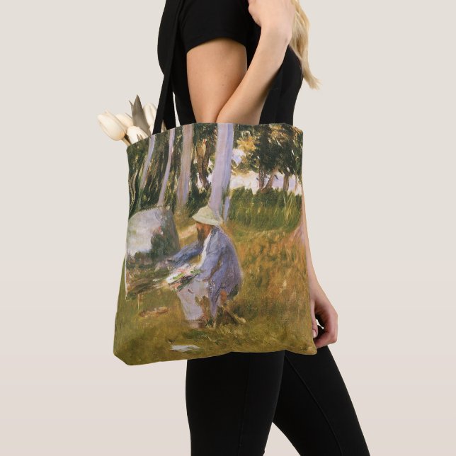 Claude Monet Painting, Edge of a Wood von Sargent Tasche (Von Nahem)