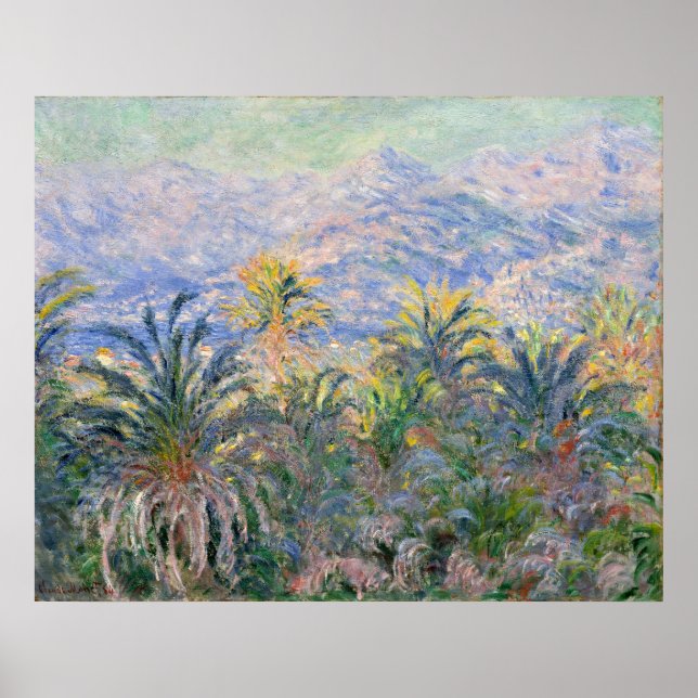Claude Monet Palm Trees in Bordighera Poster (Vorne)