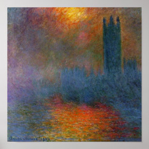 Claude Monet - Parlamentsgebäude Poster