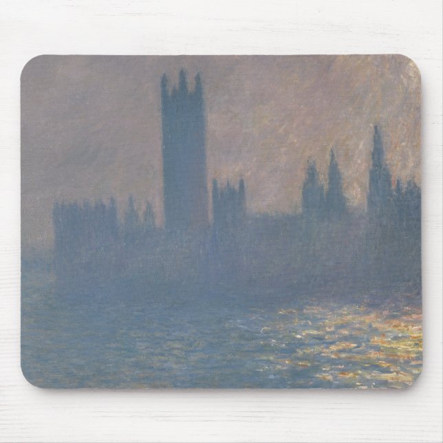 Claude Monet - Parlamentshäuser, Sonnenlicht Mousepad (Vorne)