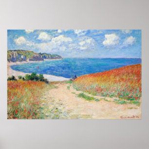 Claude Monet - Pfad der Weizenfelder in Pourville Poster