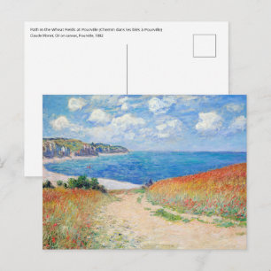 Claude Monet - Pfad der Weizenfelder in Pourville Postkarte