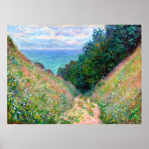 Claude Monet: Pfad zum Cavee Pourville Poster