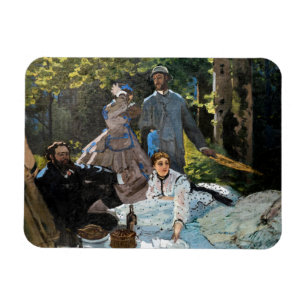 Claude Monet - Picknick auf dem Rasen, rechtes Fel Magnet
