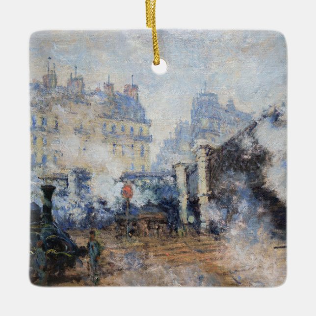 Claude Monet - Pont de l'Europe, Gare Saint-Lazare Keramikornament (Vorderseite)