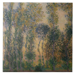 Claude Monet - Poplars bei Giverny, Sonnenaufgang Fliese