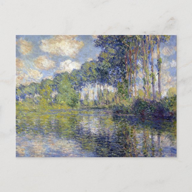 Claude Monet Poplars zum Epte Postkarte (Vorderseite)