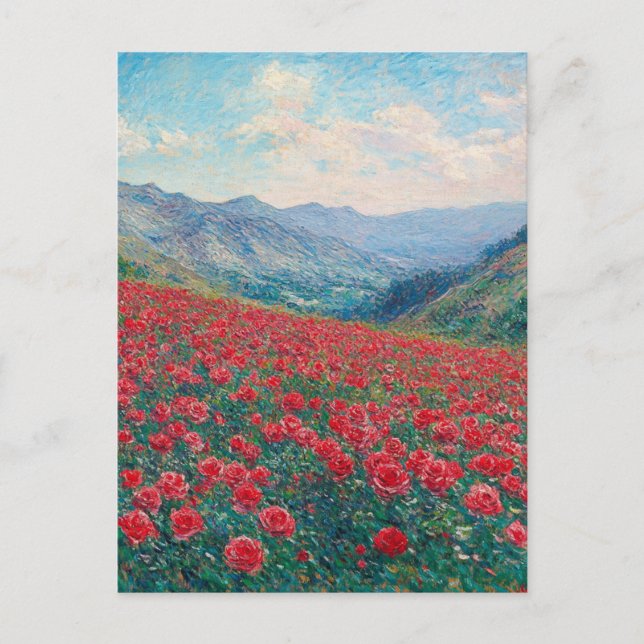 Claude Monet Poppies Vintage Postkarte (Vorderseite)