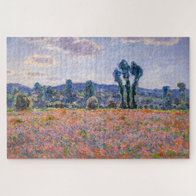 Claude Monet - Poppy Field 1890 (Giverny) (Horizontal)