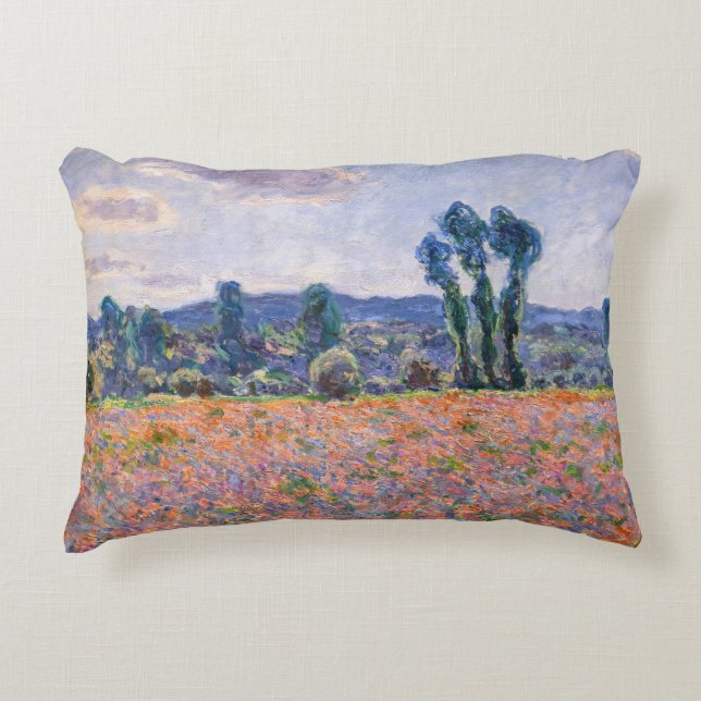 Claude Monet - Poppy Field 1890 (Giverny) Dekokissen (Vorderseite)