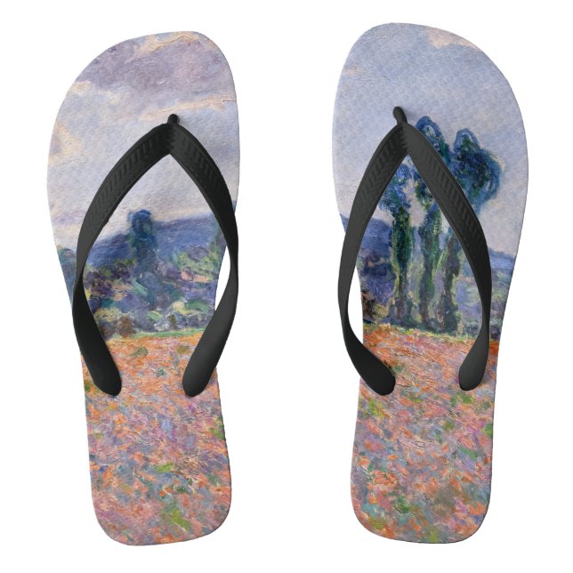 Claude Monet - Poppy Field 1890 (Giverny) Flip Flops (Fußbett)