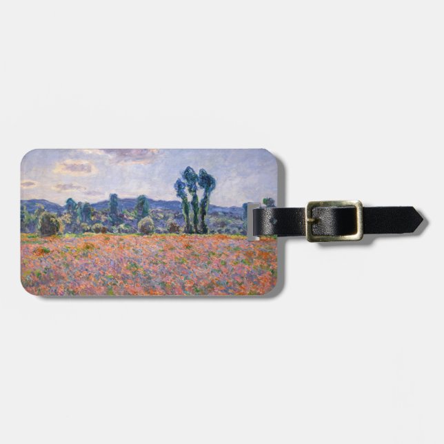 Claude Monet - Poppy Field 1890 (Giverny) Gepäckanhänger (Vorderseite horizontal)