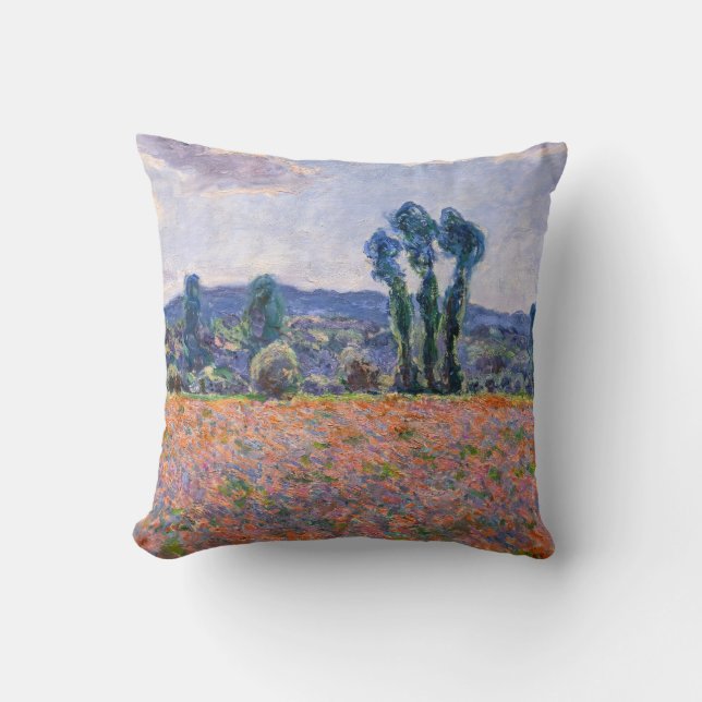 Claude Monet - Poppy Field 1890 (Giverny) Kissen (Vorderseite)