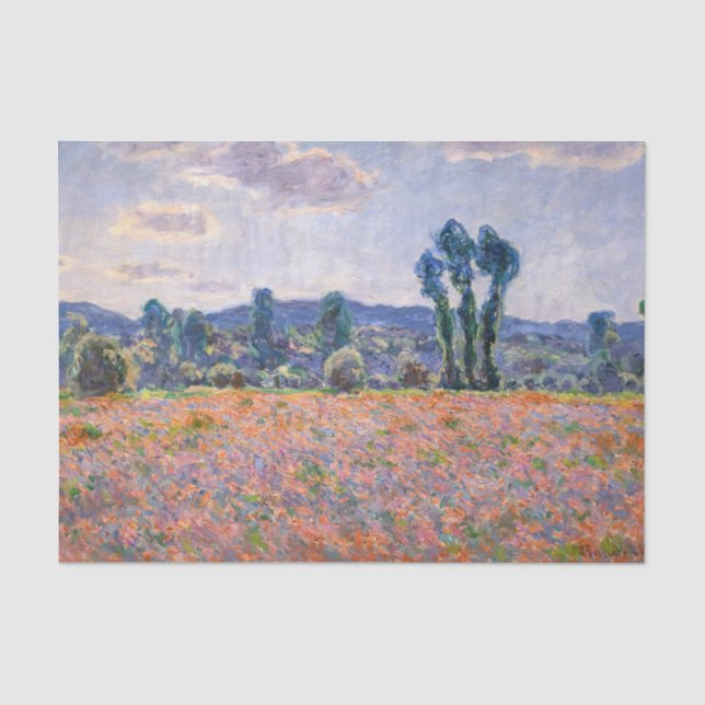 Claude Monet - Poppy Field 1890 (Giverny) Seidenpapier (Vorderseite)