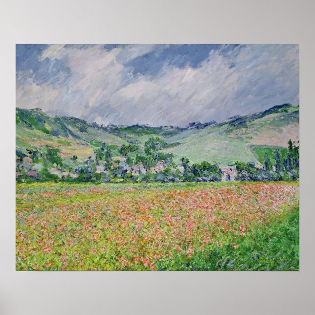 Claude Monet | Poppy Field near Giverny, 1885 Poster (Vorne)
