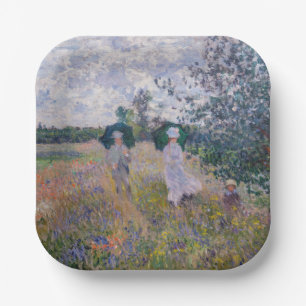 Claude Monet - Promenade in der Nähe von Argenteui Pappteller