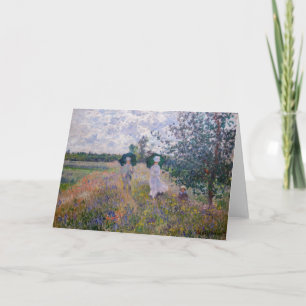 Claude Monet - Promenade nahe Argenteuil Dankeskarte