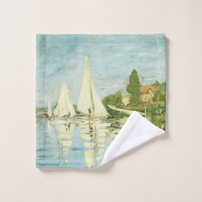 Claude Monet. Régates à Argenteuil (Gant de toilette)