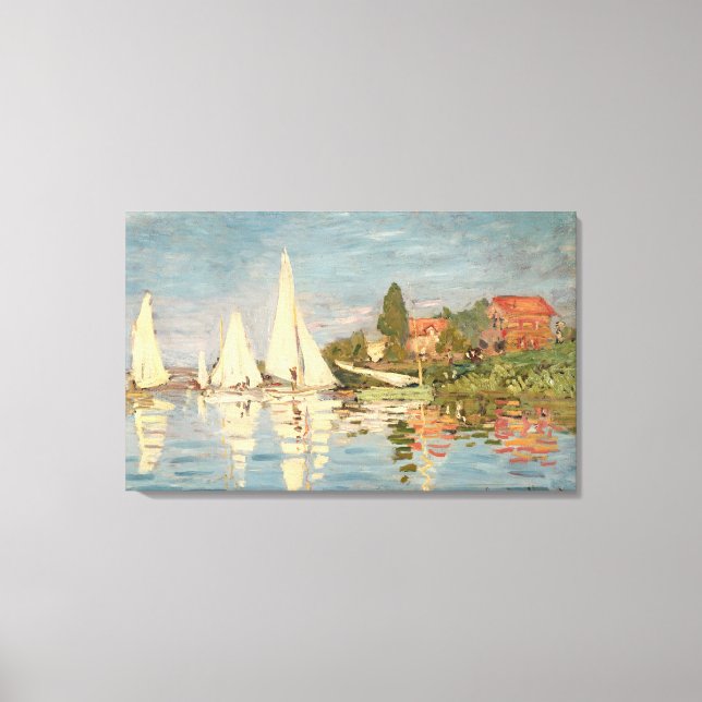 Claude Monet | Regatta at Argenteuil, c.1872 Leinwanddruck (Vorderseite)