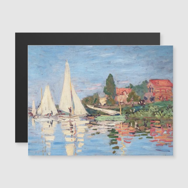 Claude Monet - Regattas Argenteuil Magnetkarte (Vorne/Hinten)