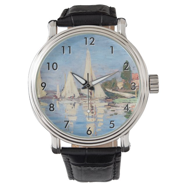 Claude Monet - Regattas in Argenteuil Armbanduhr (Vorderseite)