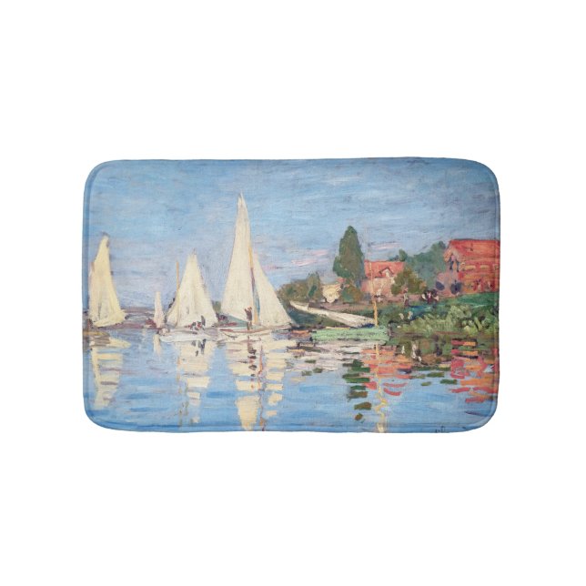 Claude Monet - Regattas in Argenteuil Badematte (Vorderseite)