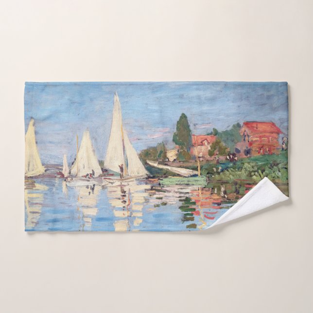 Claude Monet - Regattas in Argenteuil Badhandtuch Set (Handtuch)