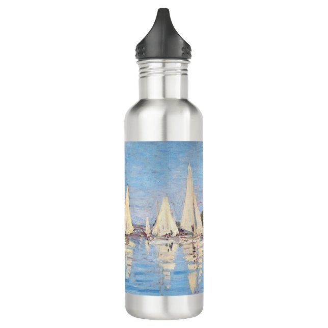 Claude Monet - Regattas in Argenteuil Edelstahlflasche (Links)