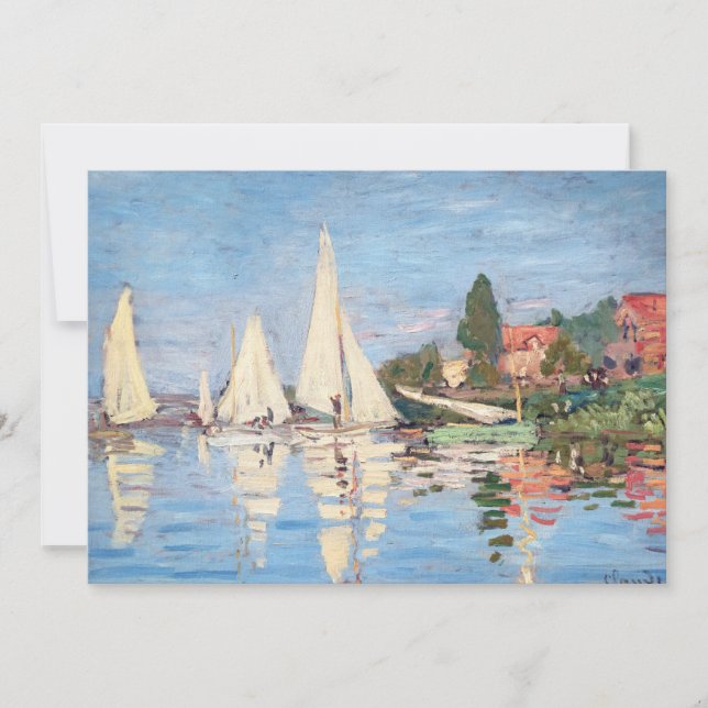 Claude Monet - Regattas in Argenteuil Einladung (Vorderseite)