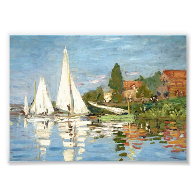 Claude Monet Regattas in Argenteuil Fotodruck (Vorne)