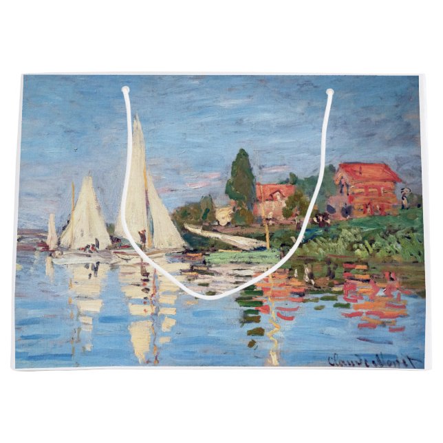 Claude Monet - Regattas in Argenteuil Große Geschenktüte (Vorderseite)