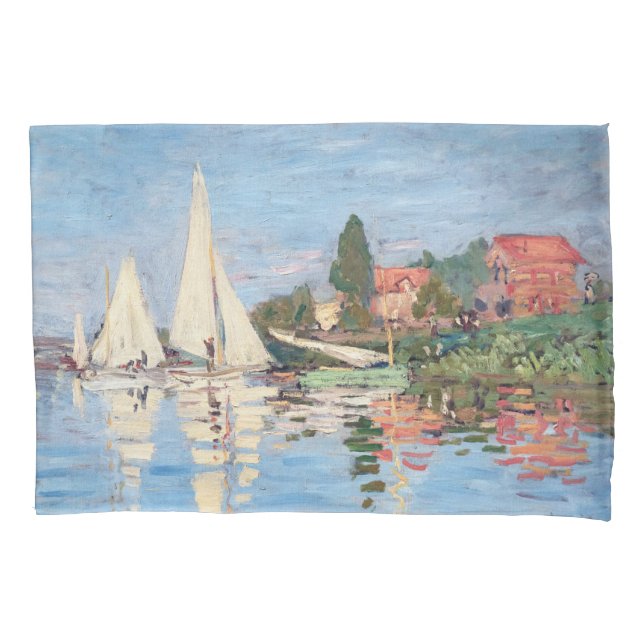 Claude Monet - Regattas in Argenteuil Kissenbezug (Vorderseite)