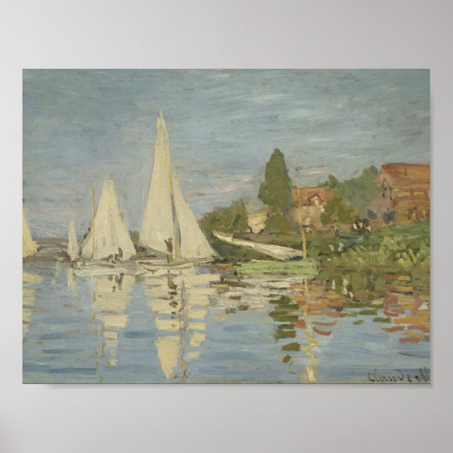 Claude Monet - Regattas in Argenteuil Poster (Vorne)