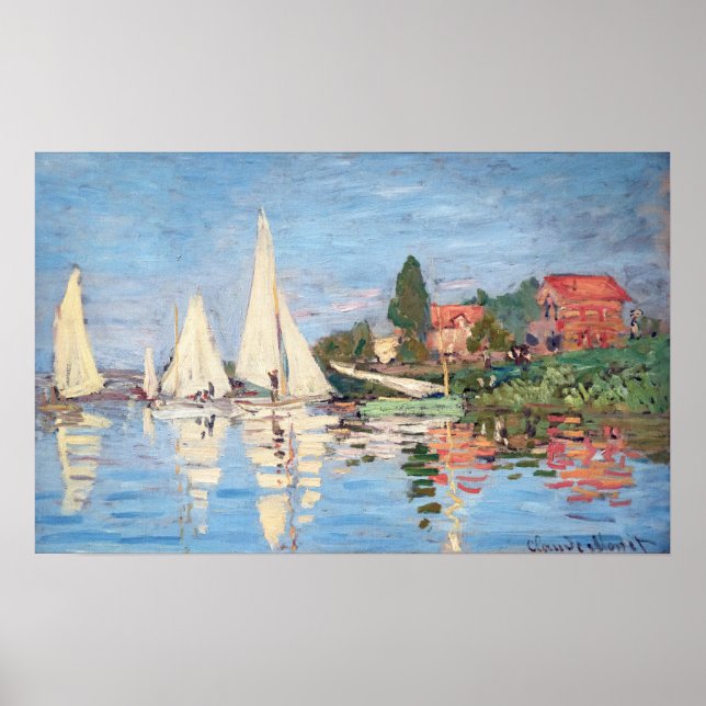 Claude Monet - Regattas in Argenteuil Poster (Vorne)
