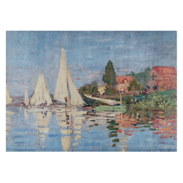 Claude Monet - Regattas in Argenteuil Schneidebrett (Vorderseite)