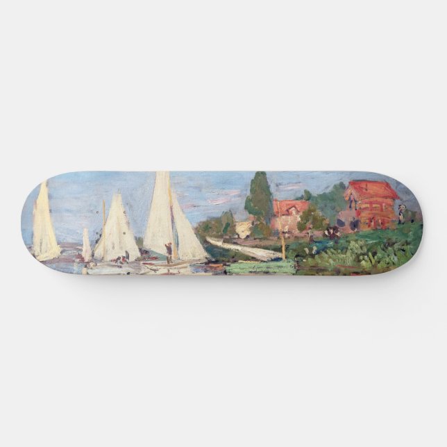 Claude Monet - Regattas in Argenteuil Skateboard (Horizontal)