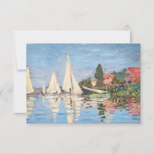 Claude Monet - Regatten in Argenteuil Dankeskarte