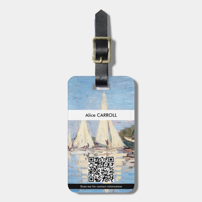Claude Monet - Regatten in Argenteuil Gepäckanhänger (Vorderseite vertikal)