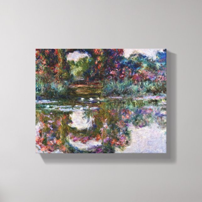 Claude Monet - Rose Flower Arches At Giverny Leinwanddruck (Vorderseite)