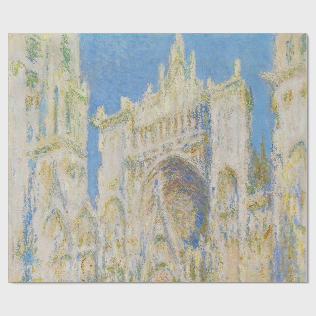 Claude Monet Rouen Cathedral Portal Morning Light Geschenkpapier (Flach)