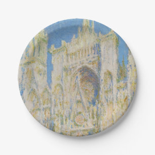 Claude Monet Rouen Kathedrale Portal Morgenlicht Pappteller
