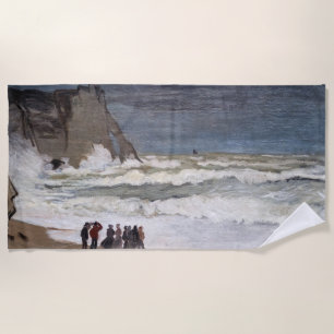 Claude Monet - Rough Sea at Etretat Strandtuch