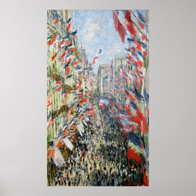 Claude Monet | Rue Montorgueil, Paris Poster (Vorne)