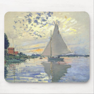 Claude Monet - Sailboat At Le Petit Gennevilliers Mousepad