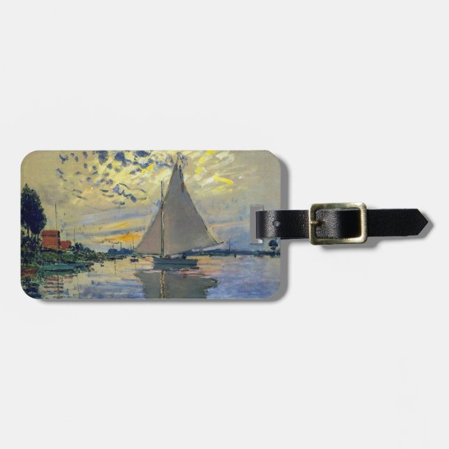 Claude Monet - Sailboat bei Le Petit-Gennevilliers Gepäckanhänger (Vorderseite horizontal)