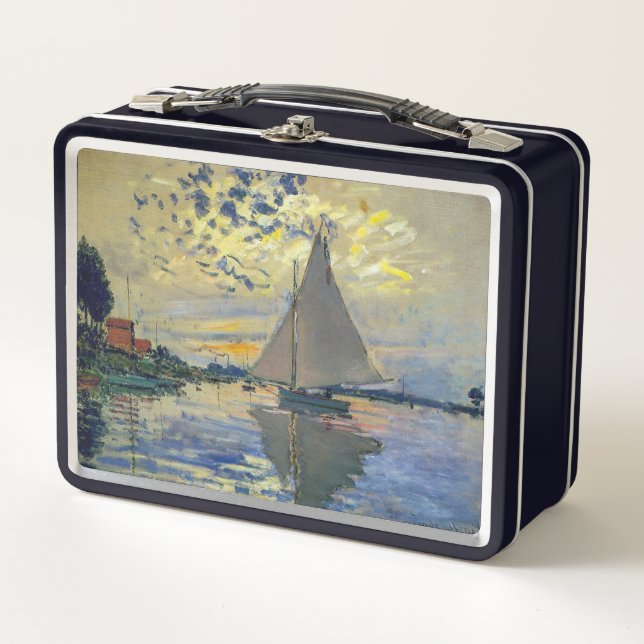 Claude Monet - Sailboat bei Le Petit-Gennevilliers Metall Brotdose (Vorderseite)