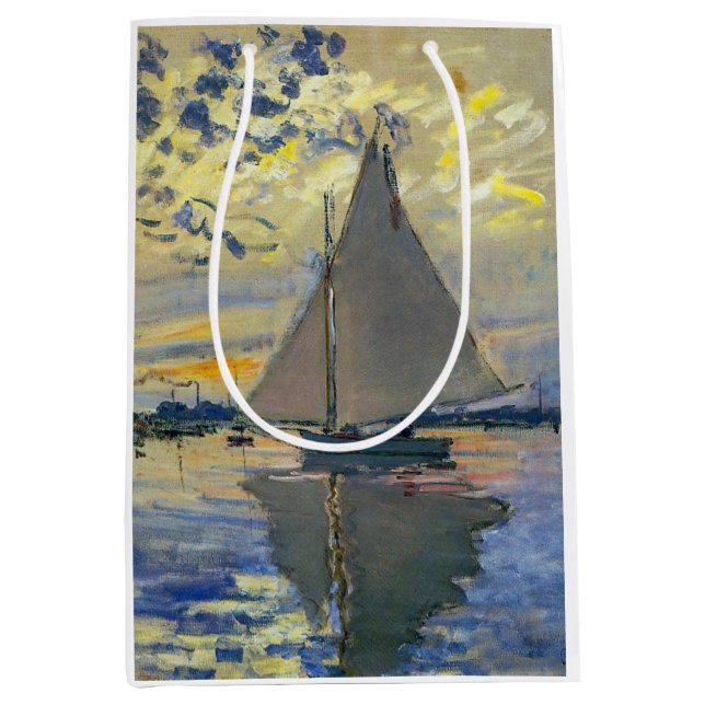 Claude Monet - Sailboat bei Le Petit-Gennevilliers Mittlere Geschenktüte (Vorderseite)