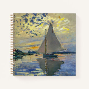 Claude Monet - Sailboat bei Le Petit-Gennevilliers Notizbuch