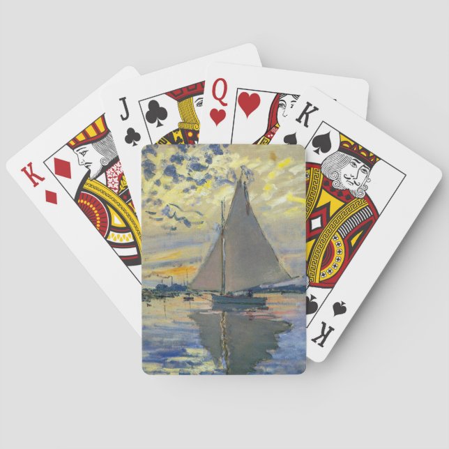 Claude Monet - Sailboat bei Le Petit-Gennevilliers Spielkarten (Rückseite)